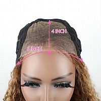 Isee Wear And Go Glueless Wig Honey Blonde Afro Kinky Curly Lace Front Wigs Human Hair 6X4 Hd Lace Wigs For Women Pre Cut Gluele