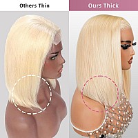 Superlook 65 Blonde 613 Bob Wig Human Hair Wear And Go Glueless Wigs Pre Cut 210 Density 613 Lace Front Wig Human Hair 613 Cl