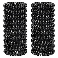 Jesslab Spiral Hair Ties 20 Pcs Traceless Phone Cord Hair Ties No Crease Spiral Bracelet Plastic Coil Ponytail Holders Nodamag