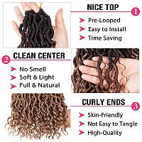 Ruiyok 8 Packs Goddess Locs Crochet Hair 24 Inch Curly Faux Locs Crochet Hair For Black Women Prelooped River Locs Crochet Hair