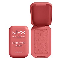 Nyx Professional Makeup Buttermelt Powder Blush Fade And Transferresistant Blush Up To 12Hr Make Up Wear Vegan Formula Fee