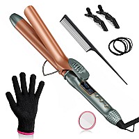 Vogewood 1 14 Curling Iron 125 Inch Curling Wand For Medium Long Hair Ceramic Long Barrel Curling Iron With Adjustable Tem