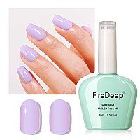 Firedeep 16Ml Lilac Purple Gel Nail Polish Light Purple Color Soak Off Uv Led Nail Gel Polish Spring Summer Autumn Manicure Salo