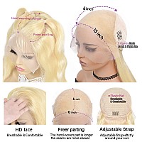 Alipeacock 613 13X6 Lace Front Wig Human Hair 200 Density Body Wave Blonde Lace Front Wigs Human Hair Pre Plucked Blonde Wig Hu