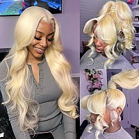 Alipeacock 360 Body Wave 613 Lace Front Wig Human Hair 200 Density Blonde 360 Lace Front Wigs Human Hair Pre Plucked Full Lace