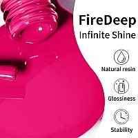 Firedeep 16Ml Gel Nail Polish Sheer Neon Pink Color Soak Off Uv Led Nail Gel Polish Spring Summer Manicure Nail Salon Diy At Hom