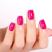 Firedeep 16Ml Gel Nail Polish Sheer Neon Pink Color Soak Off Uv Led Nail Gel Polish Spring Summer Manicure Nail Salon Diy At Hom