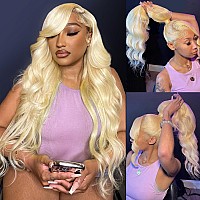 Alipeacock 360 Body Wave 613 Lace Front Wig Human Hair 200 Density Blonde 360 Lace Front Wigs Human Hair Pre Plucked Full Lace