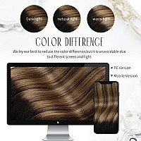 Moresoo Clip In Hair Extensions Real Human Hair Balayage Double Weft Clip In Extensions Human Hair Ombre Black To Brown Mixed Wi