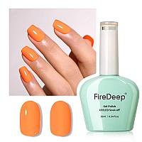 Firedeep 16Ml Gel Nail Polish Pastel Orange Yellow Color Soak Off Uv Led Nail Gel Polish Spring Summer Manicure Salon Diy At Hom