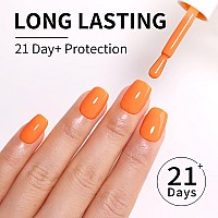 Firedeep 16Ml Gel Nail Polish Pastel Orange Yellow Color Soak Off Uv Led Nail Gel Polish Spring Summer Manicure Salon Diy At Hom