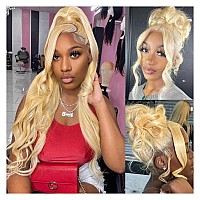 Alimoonbeam 613 Lace Front Wig Human Hair 360 Body Wave Blonde Lace Front Wigs Human Hair Blonde Wig Full Lace Human Hair Wigs 2