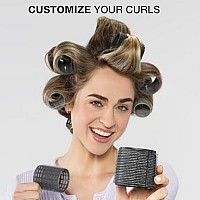 Conair Heatless Curlers 31 Count Heatless Curls Overnight Assorted Sizes Self Grip Hair Rollers Hair Styling Tools Blac