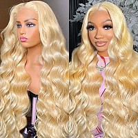 Shengcai 613 Lace Front Wig Human Hair Body Wave 613 5X5 Hd Lace Closure Wig Wear And Go Glueless Wig 200 Density Blonde Lace Fr