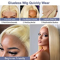 Nicele Ann 613 5X5 Lace Front Wig Human Hair 613 Hd Lace Frontal Wig Straight Blonde Lace Front Wigs Human Hair Pre Plucked With