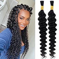 Selina Human Braiding Hair 2 Bundle Loose Deep Human Hair Bulk Micro Braiding Hair Human Hair Deep Wave Bulk Human Hair For Brai