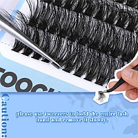 Toochunag Fluffy Lash Clusters 3 Styles Individual Lashes Cluster Eyelash Extensions 280Pcs Wispy Eyelash Clusters Diy Long Thic