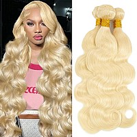 613 Bundles Human Hair 22 24 26 Inch Blonde Body Wave Bundles Human Hair 100 Unprocessed 12A Brazilian Virgin Human Hair 3 Bund