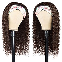 Aiterina Headband Wig Human Hair Headband Wig Deep Wave Human Hair Wigs For Black Women Glueless Human Hair Wigs Machine Made 15