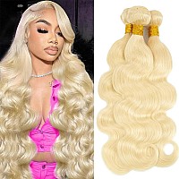 613 Bundles Human Hair 18 20 22 Inch Blonde Body Wave Bundles Human Hair 100 Unprocessed 12A Brazilian Virgin Human Hair 3 Bund