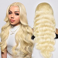 Alielaine Body Wave Blonde Wig Human Hair 613 Lace Front Wig Human Hair 13X4 200 Density Pre Plucked With Baby Hair Blonde Wig