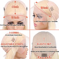 Alielaine Body Wave Blonde Wig Human Hair 613 Lace Front Wig Human Hair 13X4 200 Density Pre Plucked With Baby Hair Blonde Wig