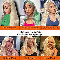 Alielaine Body Wave Blonde Wig Human Hair 613 Lace Front Wig Human Hair 13X4 200 Density Pre Plucked With Baby Hair Blonde Wig