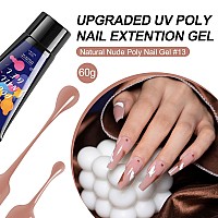 Mobray Poly Nail Gel 60G Natural Nude Poly Extension Nail Gel For Thickening Nail Beauty Trendy Acrylic Gel Manicure Professio