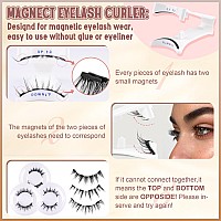 Wiwoseo Magnetic Eyelashes Reusable Dual Magnetic Lashes Without Eyeliner Natural Look Magnetic Eyelashes With Applicator Clear