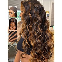 Yiroo Bye Bye Knots Pre Everyting Glueless Wigs Highlight Balayage Brown Body Wave Put On And Go 7X5 Pre Cut Lace Front Wig Invi