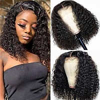 Esiwonhair Brazilian Short Curly Bob Lace Front Wig Deep Wave For Black Women Human Hair Glueless 4X4 Lace Closure Wigs Pre Pluc