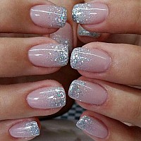 Curvlife Short Press On Nails Shining Stick On Nails Short Fake Nails Design Glossy Acrylic Nails Stick On Nails Tips Glue On Na