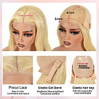 Alididi 4X6 613 Lace Front Wig Human Hair 613 Glueless Wigs Human Hair 180 Density Blonde Wig Human Hair Pre Cut Lace And Pre P