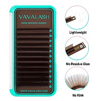 Vavalash Colored Lash Extensions Dark Brown Eyelash Extensions 003 005 007 01 015 Volume Lash Extension 815Mm Mixed Lashes