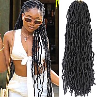 Faux Locs Crochet Hair Soft Locs 26 Inch 7 Packs Long Black Crochet Locs Natural Locs Crochet Hair For Women Synthetic Pre Loope