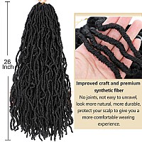 Faux Locs Crochet Hair Soft Locs 26 Inch 7 Packs Long Black Crochet Locs Natural Locs Crochet Hair For Women Synthetic Pre Loope