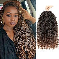 Forevery Faux Locs Crochet Hair 16 Inch Goddess Locs Crochet Hair 6Packs Prelooped Crochet Hair For Black Women Boho Crochet Loc