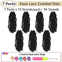 Faux Locs Crochet Hair Soft Locs 14 Inch 7 Packs Crochet Locs Natural Short Locs Crochet Hair For Women Synthetic Pre Looped Cro