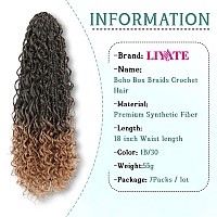 Liyate 18 Inch Goddess Box Braids Crochet Hair For Women 7 Packs Boho Crochet Braids Pre Looped Synthetic Bohemian Braids Croche