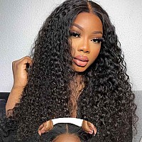 Wear And Go Glueless Wigs Human Hair Pre Plucked Pre Cut 4X4 Lace Front Wigs For Black Women For Beginners Curly Human Hair Wig