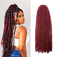 8 Packs Marley Twist Braiding Hair 24 Inches Marleytwist Hair Red Cuban Twist Hair Marley Afro Kinky Curly Twist Faux Locs Croch