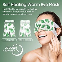 Behoomi 30Packs Steam Eye Mask Heated Eye Mask Warm Compress For Eyes Self Heating Disposable Eye Masks Sleep Mask For Home