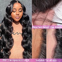 Gurvey 13X4 Body Wave Lace Front Wigs Human Hair For Women 180 Density Hd Lace Front Wigs Human Hair Pre Plucked With Baby Hair