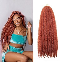 8 Packs Marley Twist Braiding Hair 24 Inches Marleytwist Hair Ginger Cuban Twist Hair Marley Afro Kinky Curly Twist Faux Locs Cr