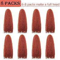 8 Packs Marley Twist Braiding Hair 24 Inches Marleytwist Hair Ginger Cuban Twist Hair Marley Afro Kinky Curly Twist Faux Locs Cr