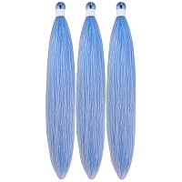 Gozill Sky Blue Braiding Hair Pre Stretched Sparkle Tinsel Prestretched Braiding Hair Ez Braid Hypoallergenic Braiding Hair 26 I