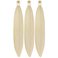 Gozill Blonde Braiding Hair Pre Stretched Sparkle Tinsel Prestretched Braiding Hair Kanekalon Ez Braid Knotless Braiding Hair 26