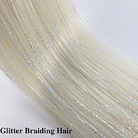 Gozill Blonde Braiding Hair Pre Stretched Sparkle Tinsel Prestretched Braiding Hair Kanekalon Ez Braid Knotless Braiding Hair 26