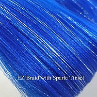 Gozill Blue Braiding Hair Pre Stretched Sparkle Tinsel Prestretched Braiding Hair Ez Braid Knotless Braiding Hair 26 Inch