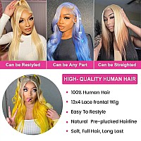 Clickiss 613 13X4 Lace Front Wig Human Hair 180 Density 613 Lace Front Wig Human Hair Straight 613 Hd Lace Frontal Wig 34 Inch